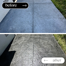 Stamped-Concrete-Revival-in-Manhattan-Beach-CA-Modern-Dark-Grey-Stain-High-Gloss-Sealer-Exterior-Cleanse 0